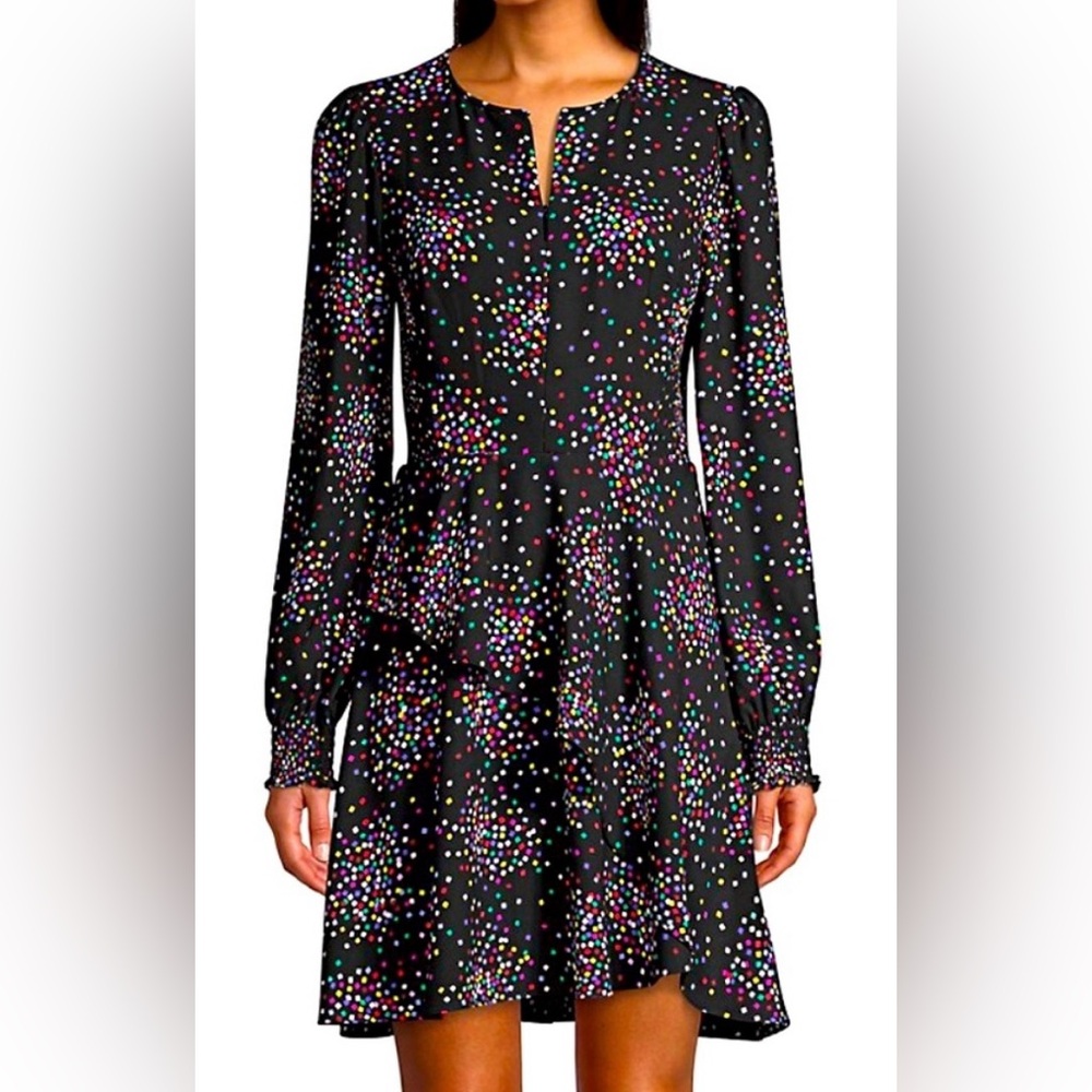 Kate Spade Confetti print smocked dress
